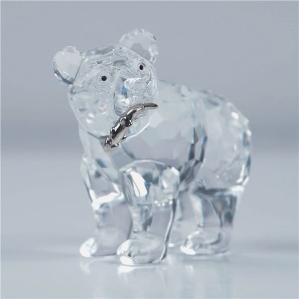 Swarovski Crystal Figurine, Grizzly Cub with Box