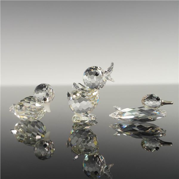 3pc Swarovski Crystal Figurines, Mini Drake, Mini Duck, and Swimming Duck