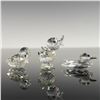 Image 1 : 3pc Swarovski Crystal Figurines, Mini Drake, Mini Duck, and Swimming Duck