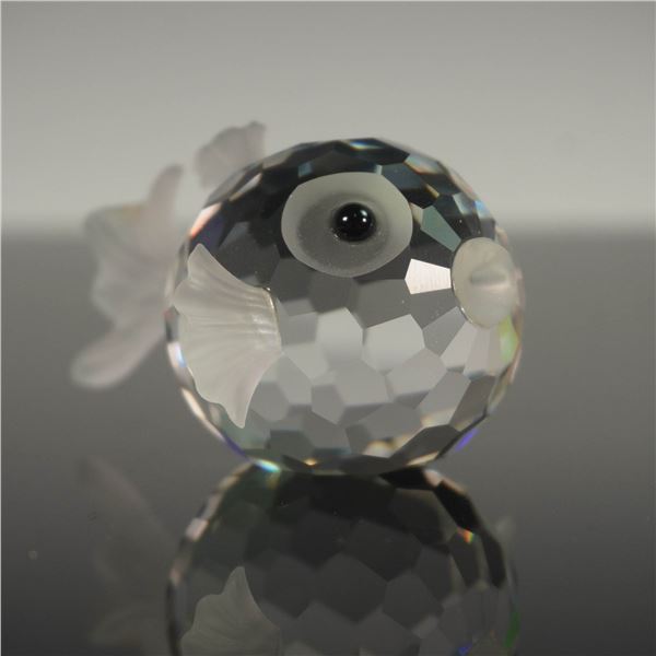 Swarovski Crystal Large Blowfish Figurine