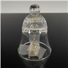 Image 2 : Swarovski Crystal Table Bell with Floral Motif and Frosted Clapper