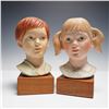 Image 1 : 2pc Cybis Porcelain Busts, Jeremy and Jennifer