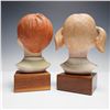 Image 2 : 2pc Cybis Porcelain Busts, Jeremy and Jennifer