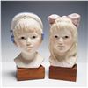 Image 1 : 2pc Cybis Porcelain Child Busts, Edward and Victoria
