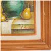 Image 3 : R. Benton, Oil on Canvas Still-Life Painting, Pears and Pottery, Signed