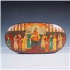 Image 1 : Hand Painted Indian Lacquerware Box, Court Scene