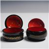 Image 4 : 2pc Russian Hand Painted Lacquer Trinket Boxes