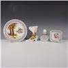 Image 1 : 4pc Decorative Porcelain and Glass Vanity Set