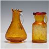 Image 2 : 4pc Crackle Glass Mini Pitchers and Vases