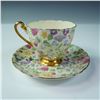 Image 1 : Shelley Fine Bone China Cup and Saucer Set, Countryside Pattern