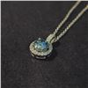 Image 2 : 1.00 CT Round Brilliant Cut Moissanite - Stone VVS Intense Greenish Blue Color w/ 30 Round Brilliant