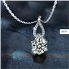 Image 2 : Cute 1.0 ct. Round Cut Moissanite Necklace In 925 Sterling Silver. GRA Certified. Estimated Value $9