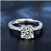 Image 2 : Beautifuil 1.0 ct. Round Cut Moissanite Ring In 925 Sterling Silver. GRA Certified. Estimated Value 