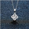 Image 1 : Elegant 1.0 ct. Round Cut Moissanite Necklace In 925 Sterling Silver. GRA Certified. Estimated Value