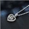 Image 2 : Very Nice 1.0 ct. Round Cut Moissanite Necklace In 925 Sterling Silver. GRA Certified. Estimated Val