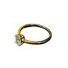 Image 3 : 1.00 CT GRA CERTIFIED OVAL CUT MOISSANITE STONE VVS D COLOR SET IN YELLOW GOLD PLATING SET IN 925 SI