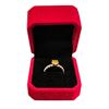 Image 1 : 1.00 CT GRA CERTIFIED ROUND BRILLIANT CUT MOISSANITE STONE VVS VIVID YELLOW COLOR WITH 10 ROUND BRIL