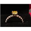 Image 2 : 1.00 CT GRA CERTIFIED ROUND BRILLIANT CUT MOISSANITE STONE VVS VIVID YELLOW COLOR WITH 10 ROUND BRIL
