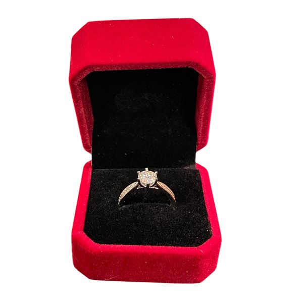 1.00 CT GRA CERTIFIED ROUND BRILLIANT CUT MOISSANITE STONE VVS D COLOR WITH 34 ROUND BRILLIANT CUT C