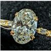 Image 2 : 10K Yellow Gold 1.19G Lab Diamond 1.2Ct +0.06Ct Ring (~Size 6.05)(Ring is resizable for $40), Made i