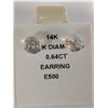 Image 2 : 14K Yellow Gold Black Diamond 0.64Ct Earrings, Made in Canada, Appraised Retail $1000