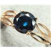 Image 1 : 10K Yellow Gold 1.48G Lab Blue Diamond 0.6Ct Ring (~Size 5)(Ring is resizable for $40), Made in Cana