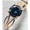 Image 2 : 10K Yellow Gold 1.48G Lab Blue Diamond 0.6Ct Ring (~Size 5)(Ring is resizable for $40), Made in Cana