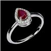 Image 2 : Elegant RUBY RING in 14K White Gold Plated 925 Sterling Silver - Size 8 - Estimated Value CAD 385, N