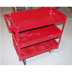 Red Metal Service Cart