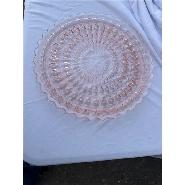 Depression glass serving plate