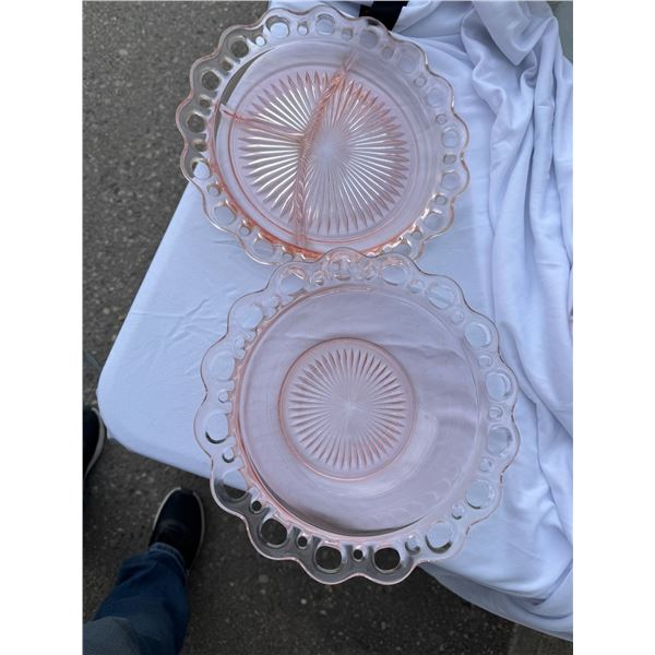 Depression, glass, serving plate, and bowl