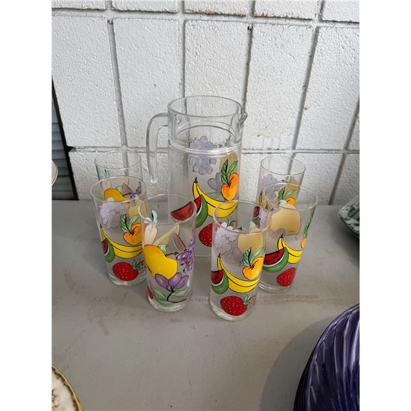 Juice, jug, and glasses