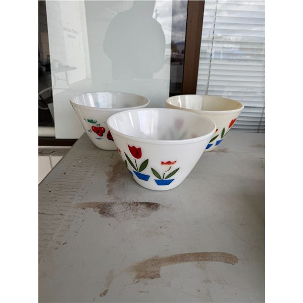 Vintage fire king bowls