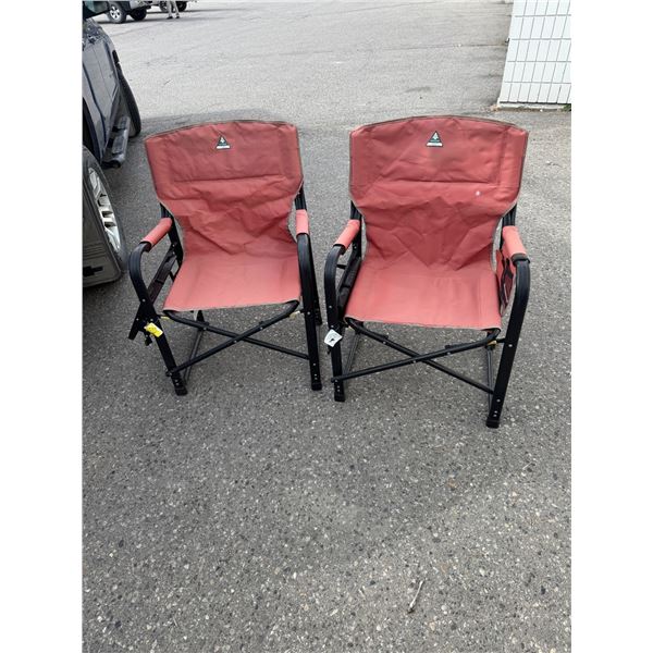 Woods folding chairs with side tables