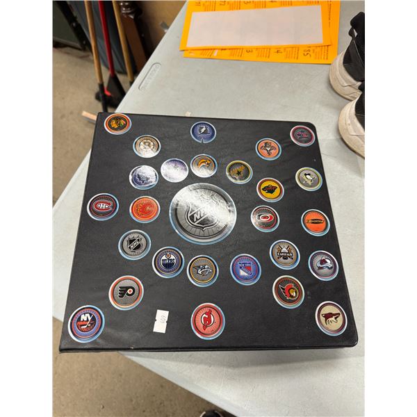 Binder with hockey cards