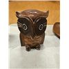 Carved wood owl