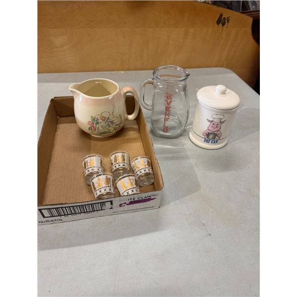 Fat can even flow measuring cup shooter, glasses, etc.