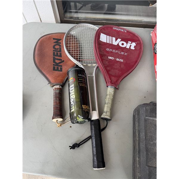 Rackets and tennis ball