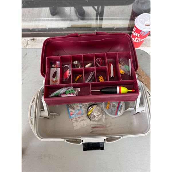 Fishing tackle box and contents