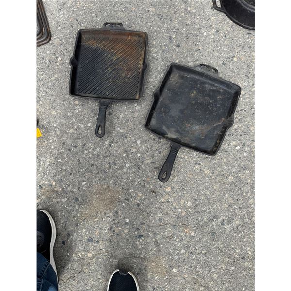 Cast-iron, pancake pans  2