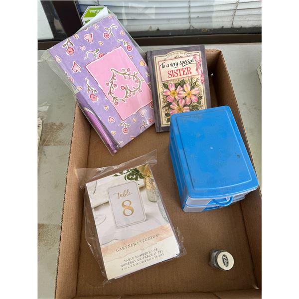 Table numbers and other items