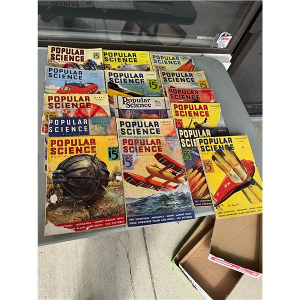 Popular science vintage magazines