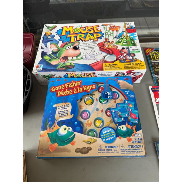 Gone fishing and mouse trap game