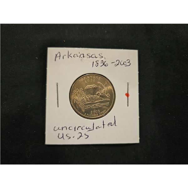 1836-2003 Arkansas 25 cent coin