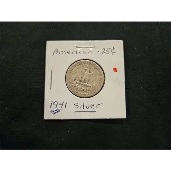 1941 Silver American 25cents
