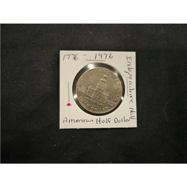 1776-1976 Independence hall American half dollar