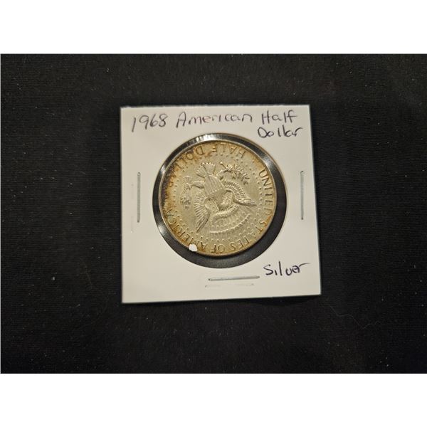 1968 Silver American half dollar