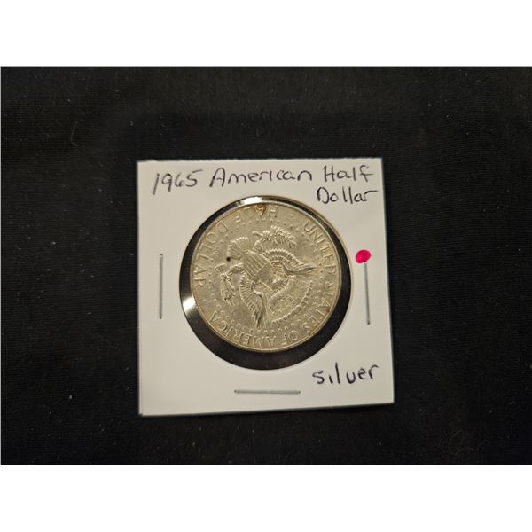 1965 Silver American half dollar