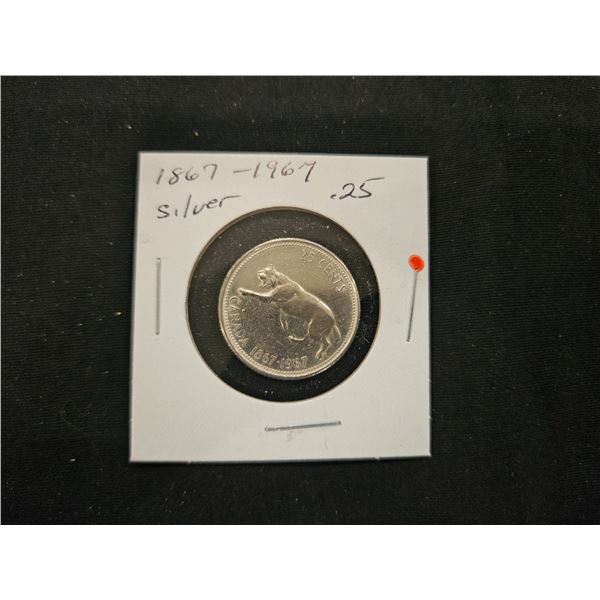 1867-1967 Silver 25cents