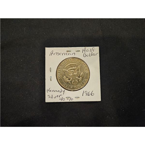 1966 Silver kennedy half dollar